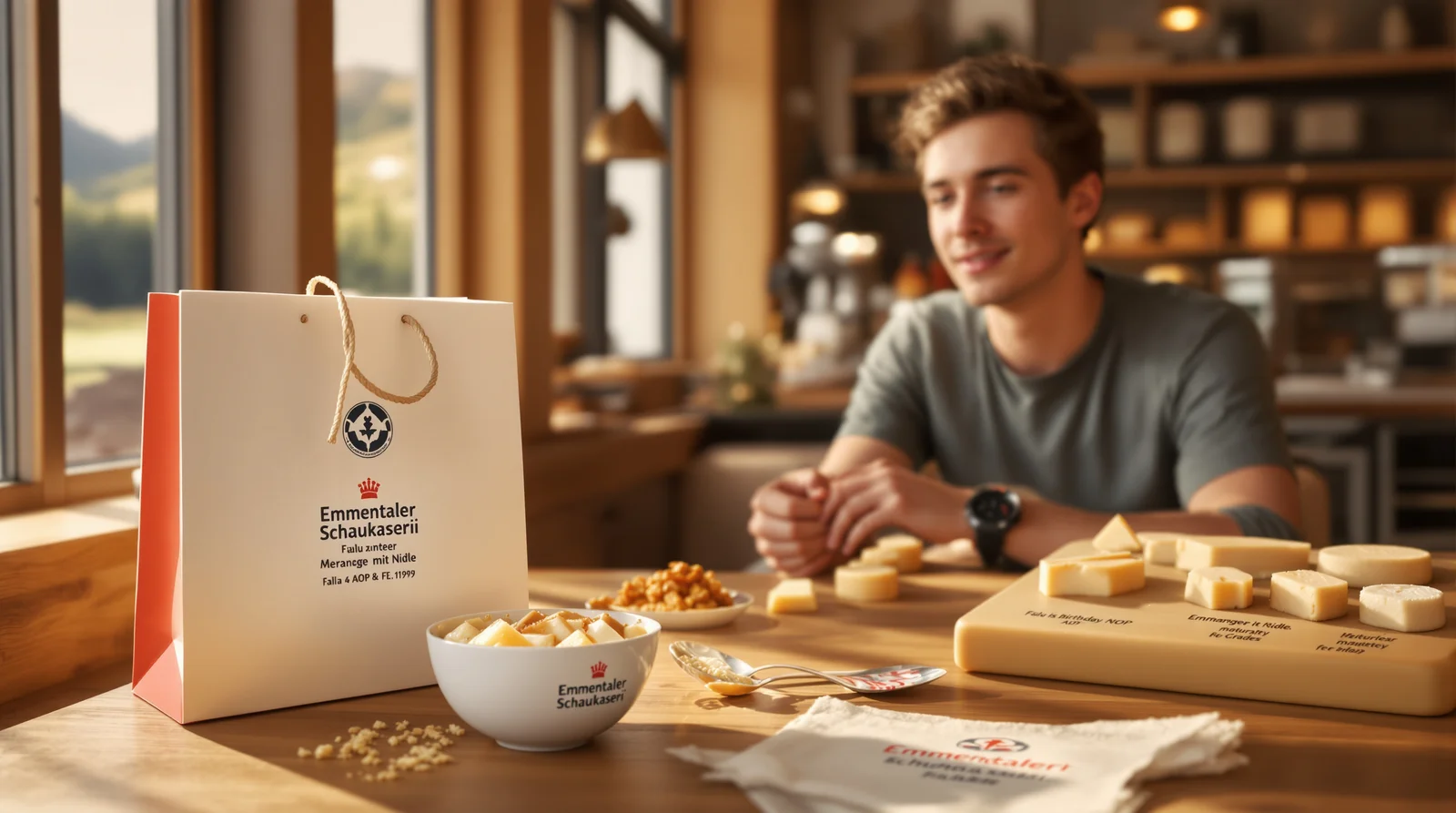 Gratis Dessert in der Emmentaler Schaukäserei